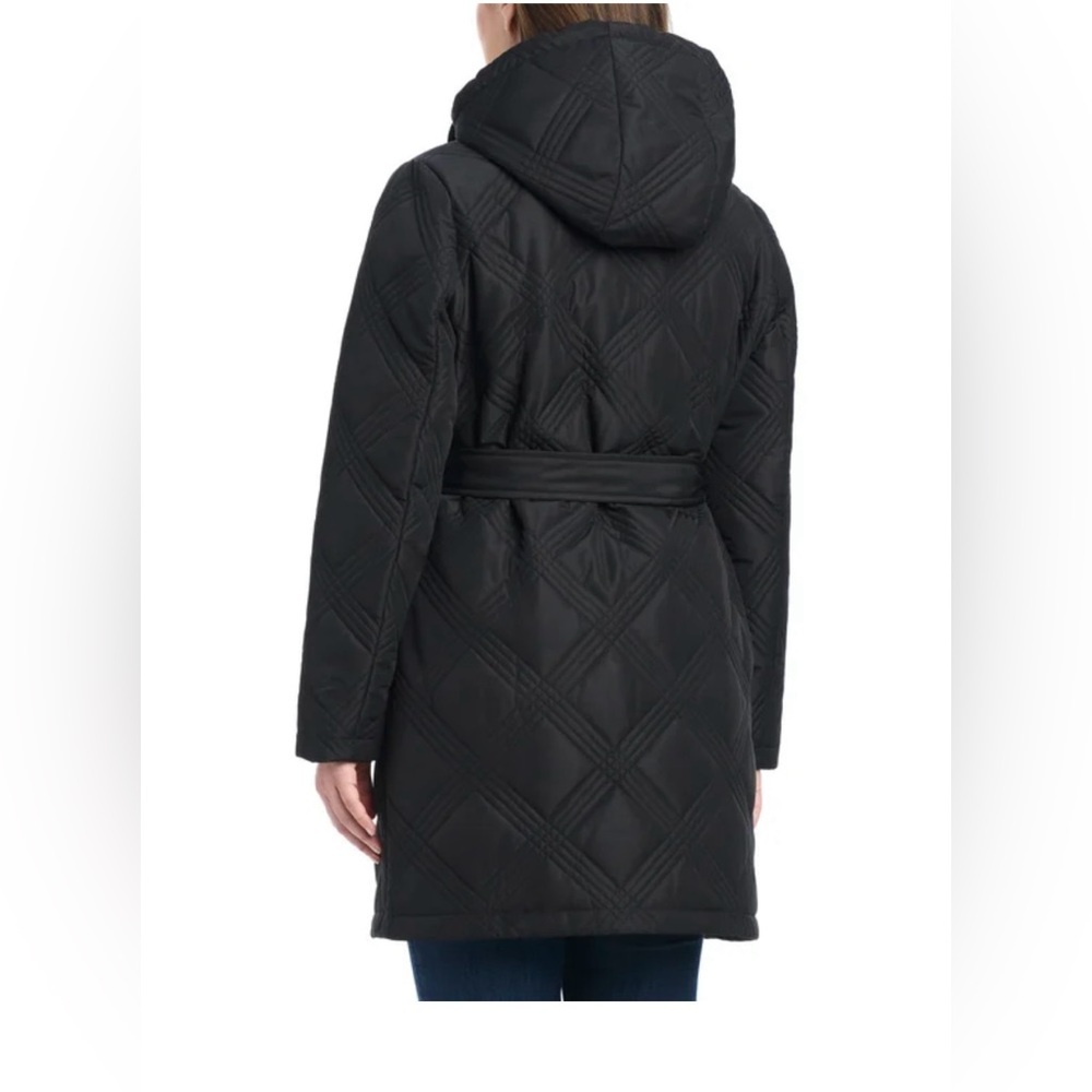 Jones New York Women's Belted Quilt Jacket SzL new - Picture 3 of 10